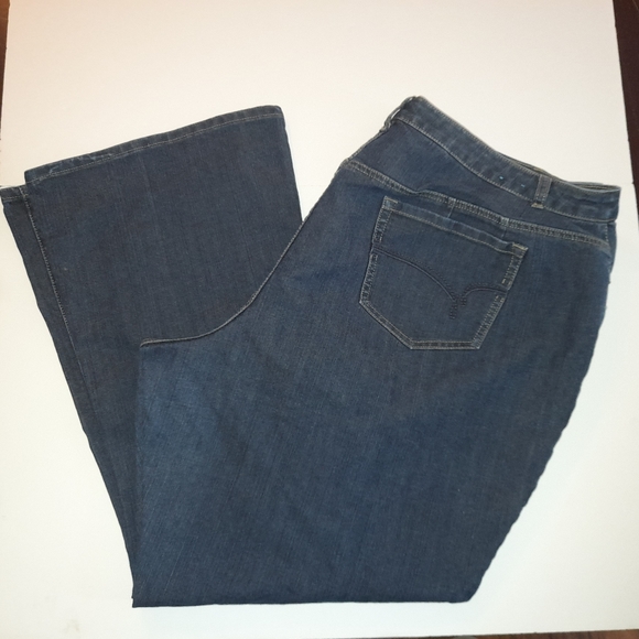 Fashion Bug Denim - Fashion Bug Dark Wash Denim Jeans Flare